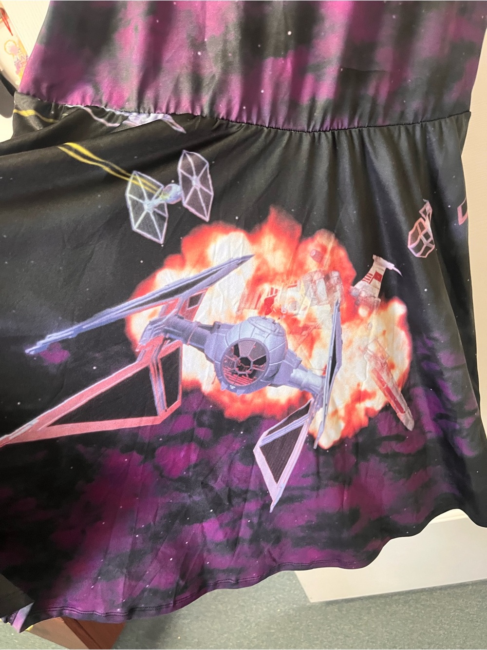 Star Wars Scoop Neck Top in Black and Purple Disney Parks wear